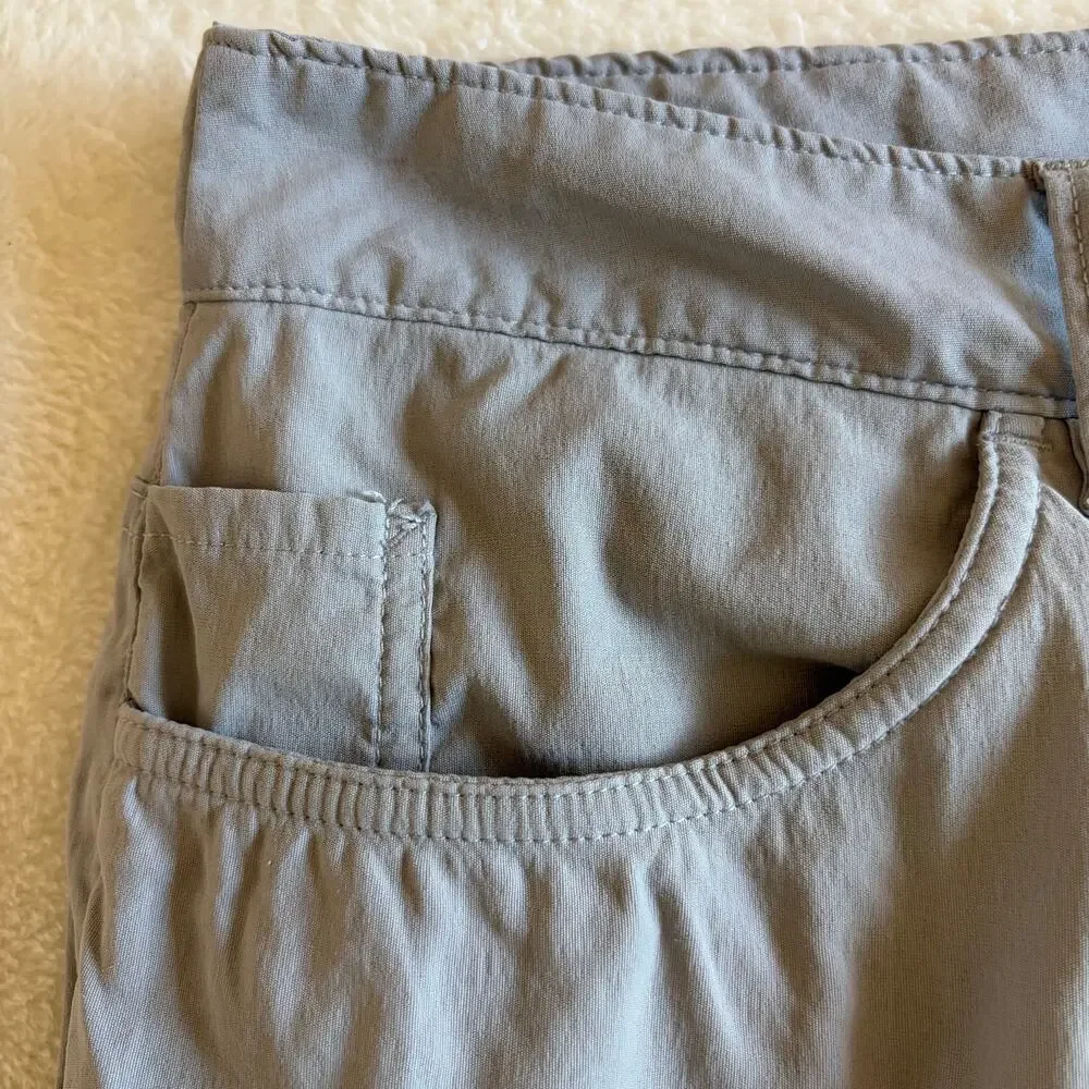 The North Face Mens 34 Gray Stretch Nylon Hiking Pants Lightweight Outdoor